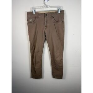 Kuhl Kanvus Jean Mens 33x29 Brown Stretch Canvas Articulated Knee Outdoor Pants